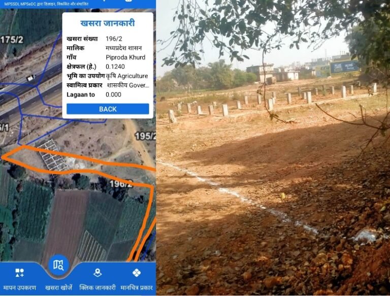 ग्राम पिपरोदाखुर्द में भूमाफिया की दबंगई, शासकीय भूमि पर खुलेआम काट रहा प्लॉट